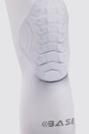 BASE Compression "CURVED" Padded Knee Guard - White