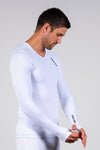 BASE Men's Long Sleeve Compression Tee - White