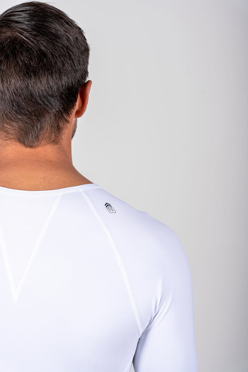 BASE Men's Long Sleeve Compression Tee - White