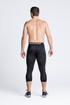 BASE Men's 3/4 Court Compression Tights - Black