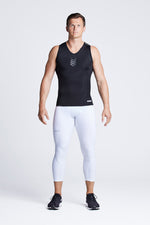 BASE Men's 3/4 Court Compression Tights - White