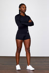 BASE Women's Long Sleeve Compression Tee - Black