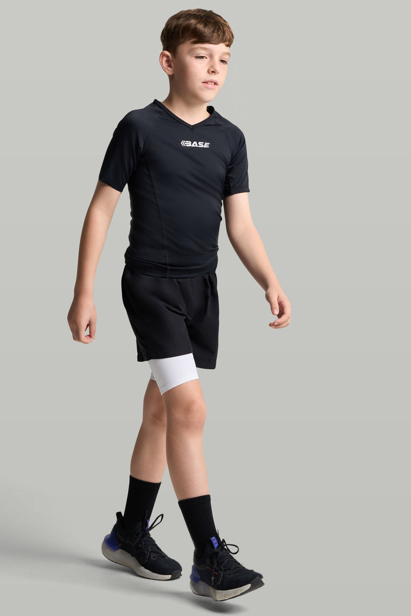 youth basketball compression shorts