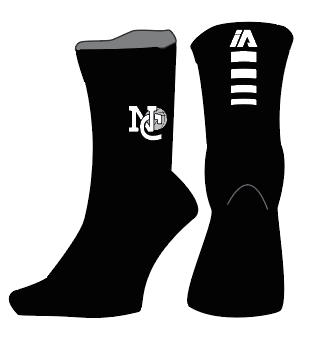 Pro Tech Socks 'NC Logo' - Black/Black/White