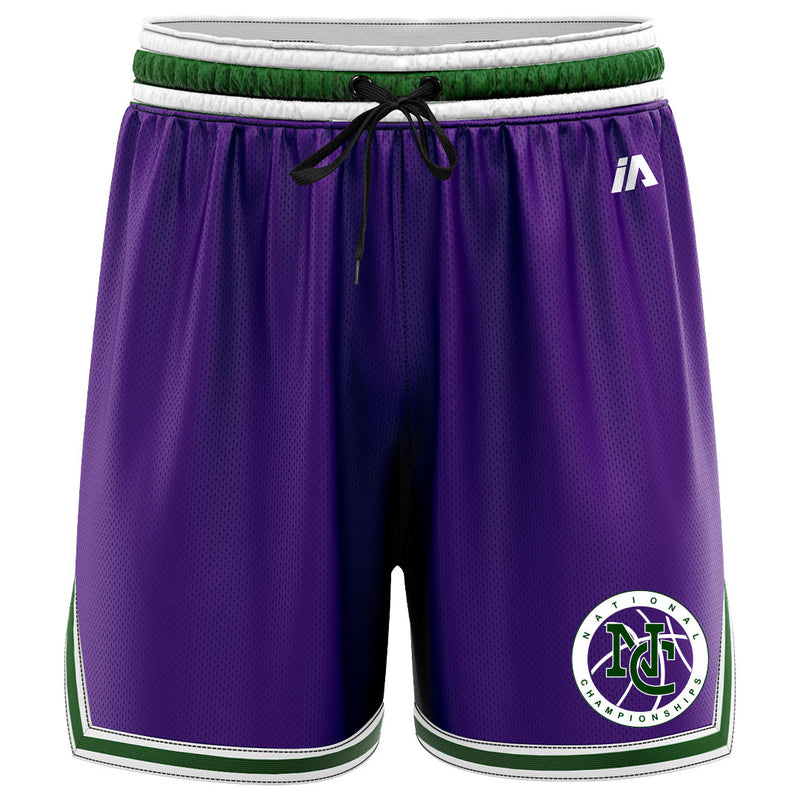 National Champs 'NC Ring Logo' Casual Shorts - Purple/Green/White