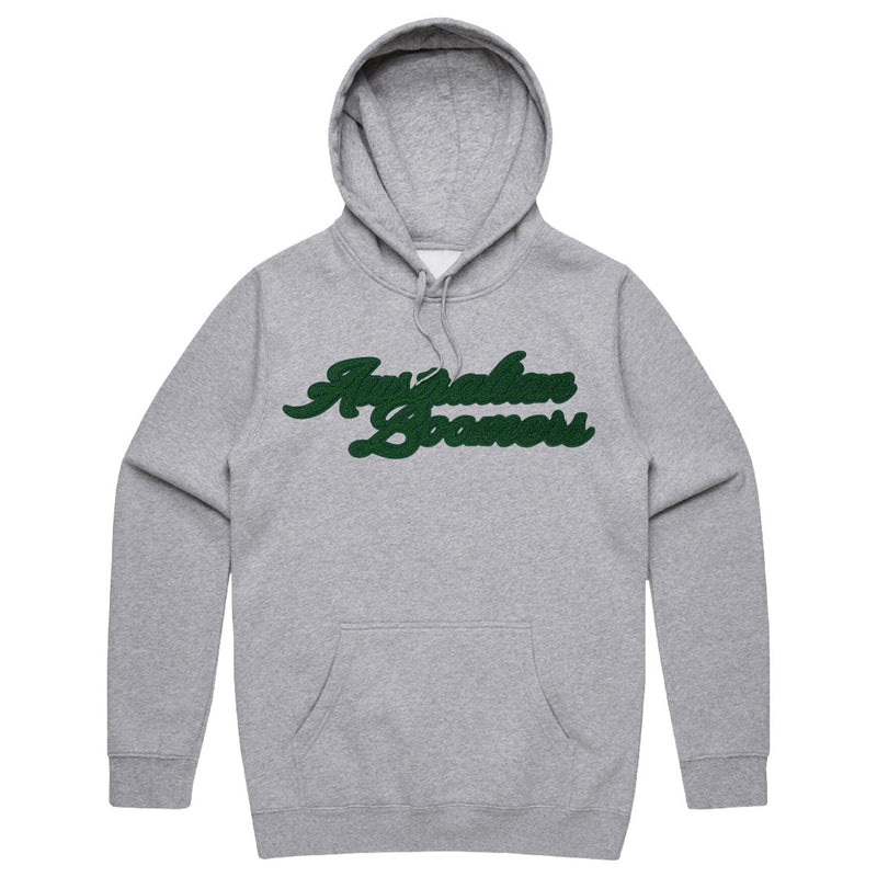 Australian Boomers Tonal Wordmark Embroidered Patch Cotton Hoodie