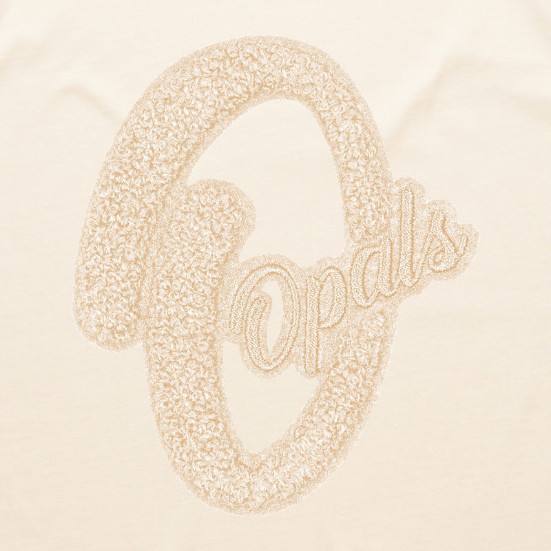 Australian Opals Tonal Letter Embroidered Patch Cotton Crop Tee