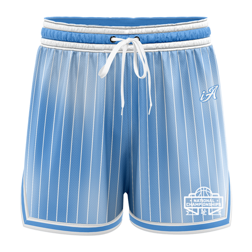 National Champs 'Staple' Casual Shorts - Faded Stripe Blue