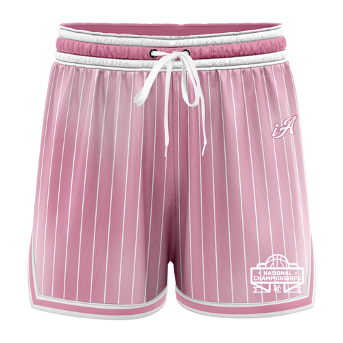 National Champs 'Staple' Casual Shorts - Faded Stripe Pink