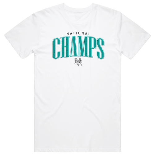 National Champs Cyan Logo Cotton Tee