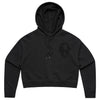 Australian Opals Tonal Letter Logo Embroidered Patch Cotton Crop Hoodie