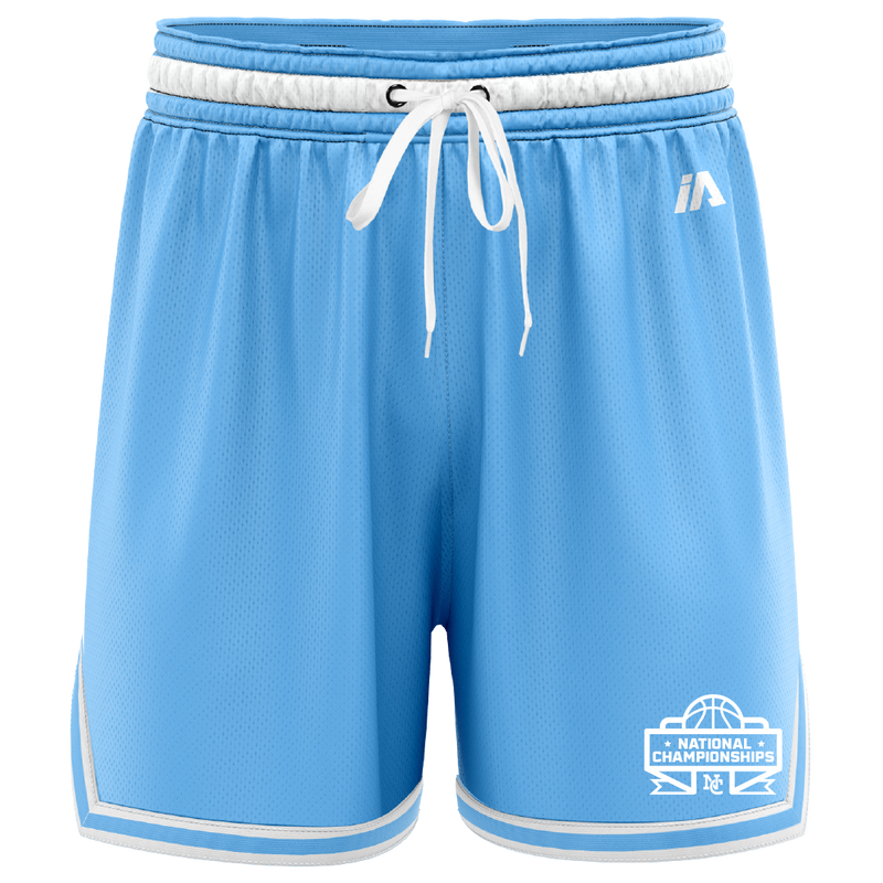 National Champs 'Staple' Casual Shorts - Carolina/White