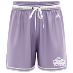 National Champs 'Staple' Casual Shorts - Lavender/White