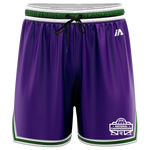 National Champs 'Staple' Casual Shorts - Purple/Green/White