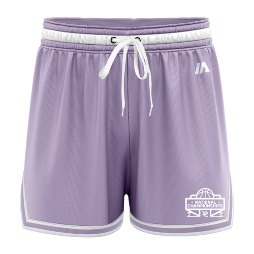 National Champs 'Staple' Casual Shorts - Lavender/White