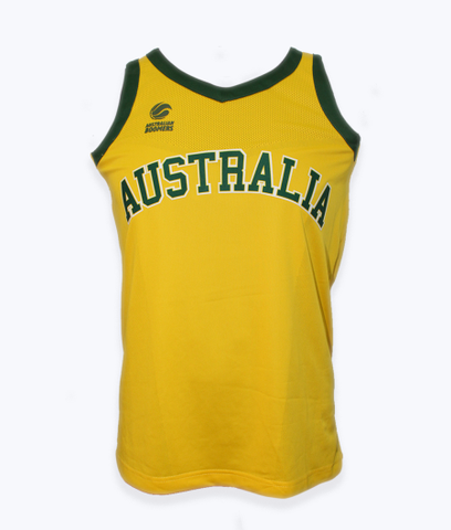 Elite Australian BOOMERS Player Jersey Gold Aussie Basketball Store