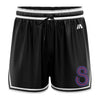 She Hoops Casual Basketball Shorts - Black/White/Purple