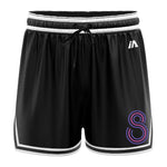 She Hoops Casual Basketball Shorts - Black/White/Purple