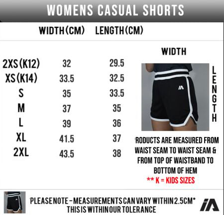 ELITE Womens Shorts - Black / White