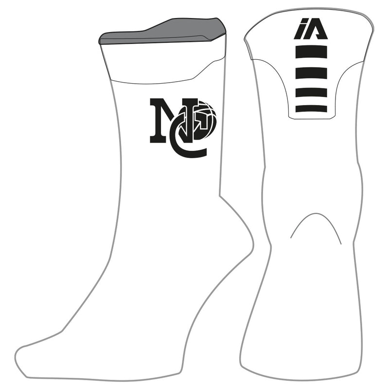 Pro Tech Socks 'NC Logo' - White/White/Black